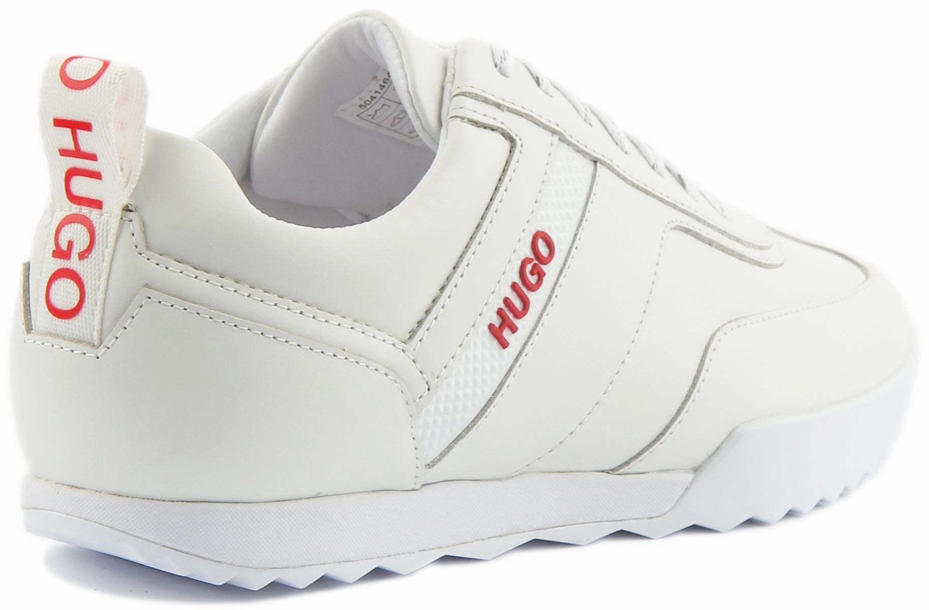 Hugo Matrix Low Top Trainers In White Red For Men Daily Motion