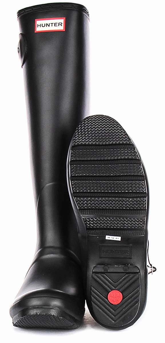 Hunter Orginal Tall Print In Black White For Women Grip Active