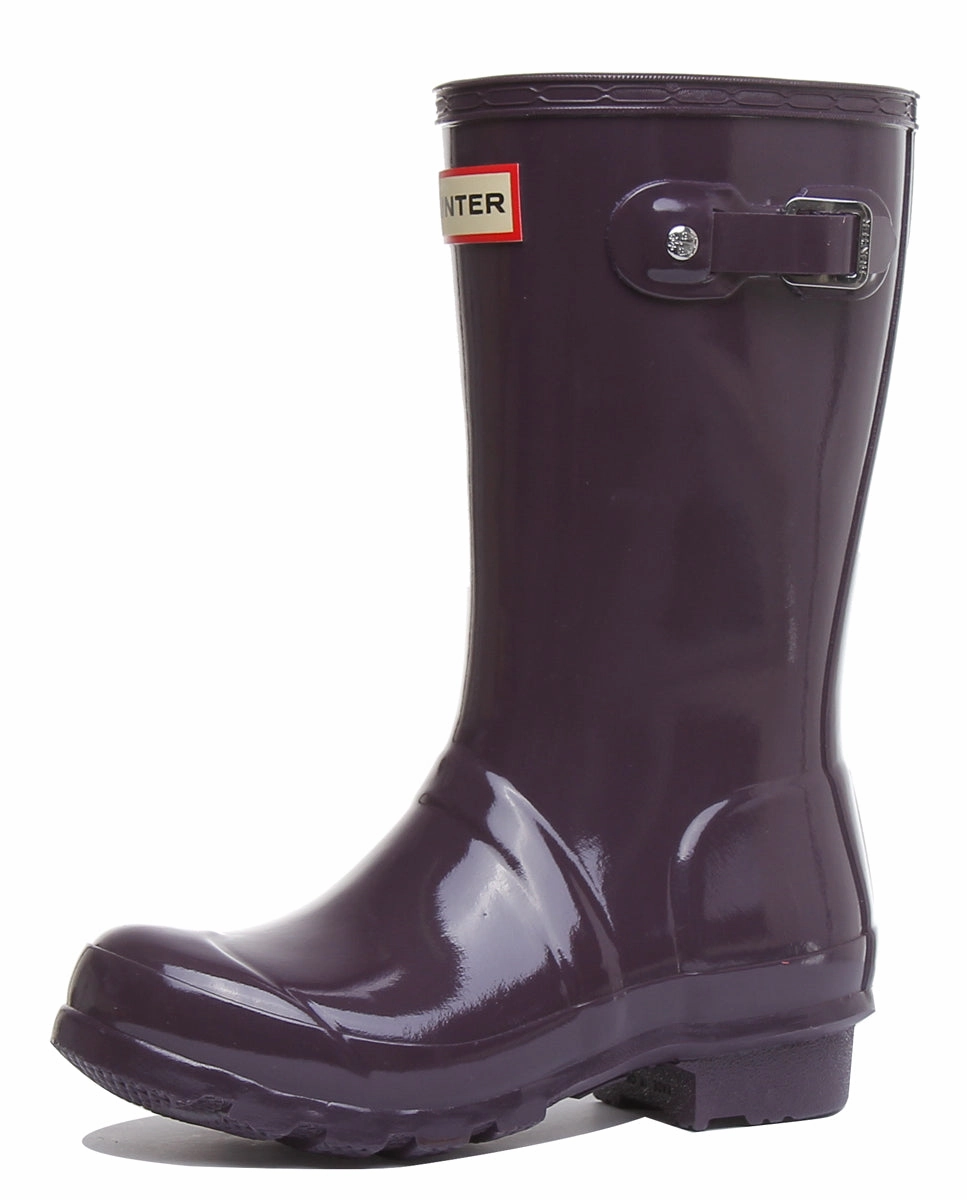 Hunter Orig Kids Gloss In Purple Trail Shield