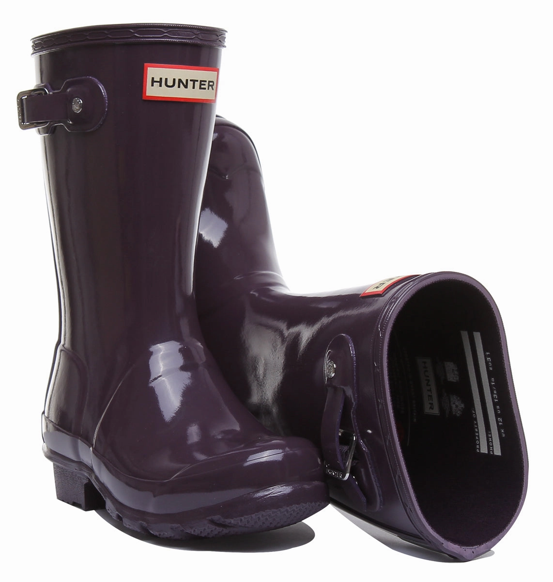 Hunter Orig Kids Gloss In Purple Trail Shield