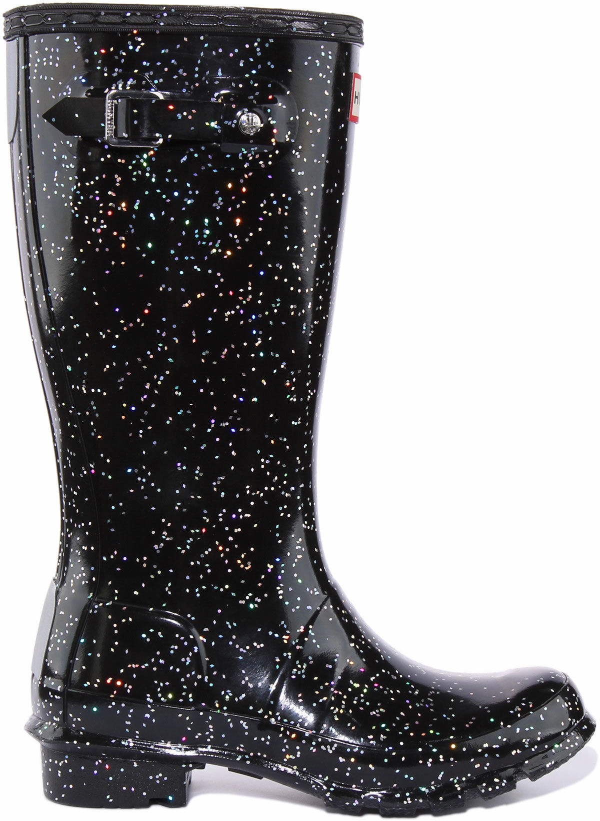 Hunter Original Giant Glitter In Black For Junior Outdoor Shield