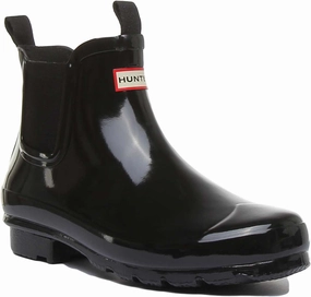 Quick Wear Boots Utility Wear Hunter Original Junior Chelsea In Black Patent
