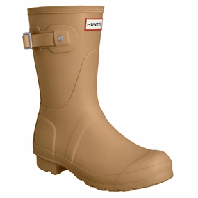 Walking Weather Protection Hunter Original Short Rubber Gravel/Biscuit Wellington Boots