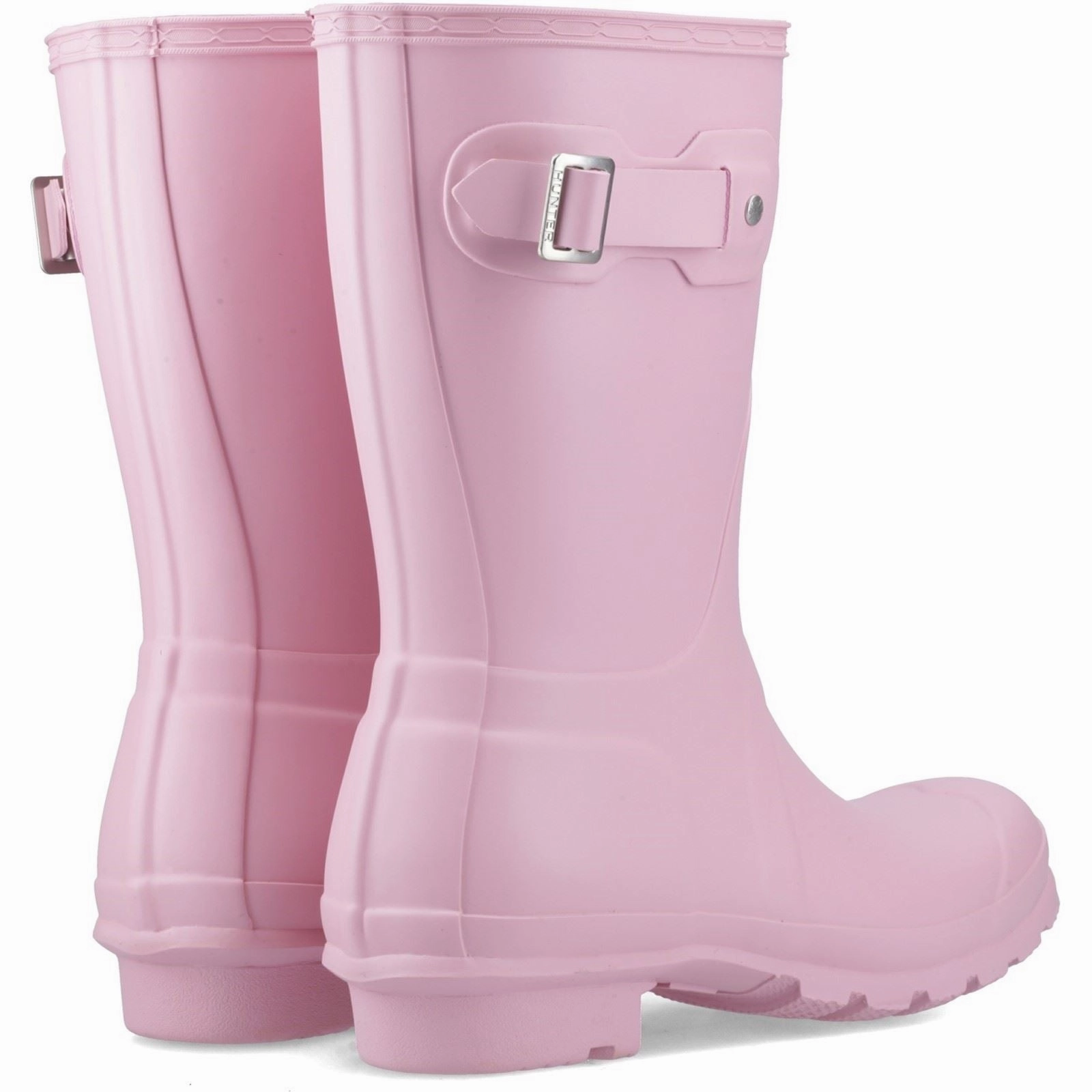 Hunter Original Short Rubber Women's Pink Nectar Wellington Boots Flex Step Ready