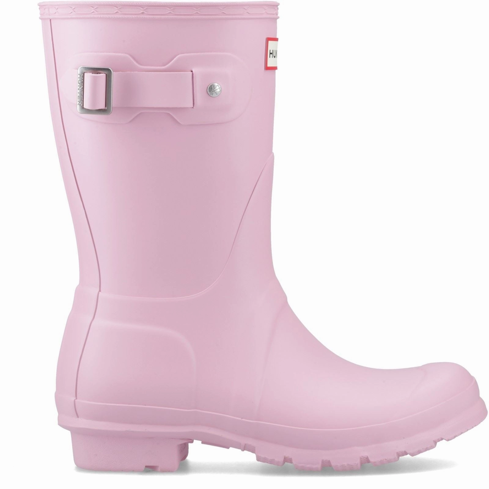 Hunter Original Short Rubber Women's Pink Nectar Wellington Boots Flex Step Ready