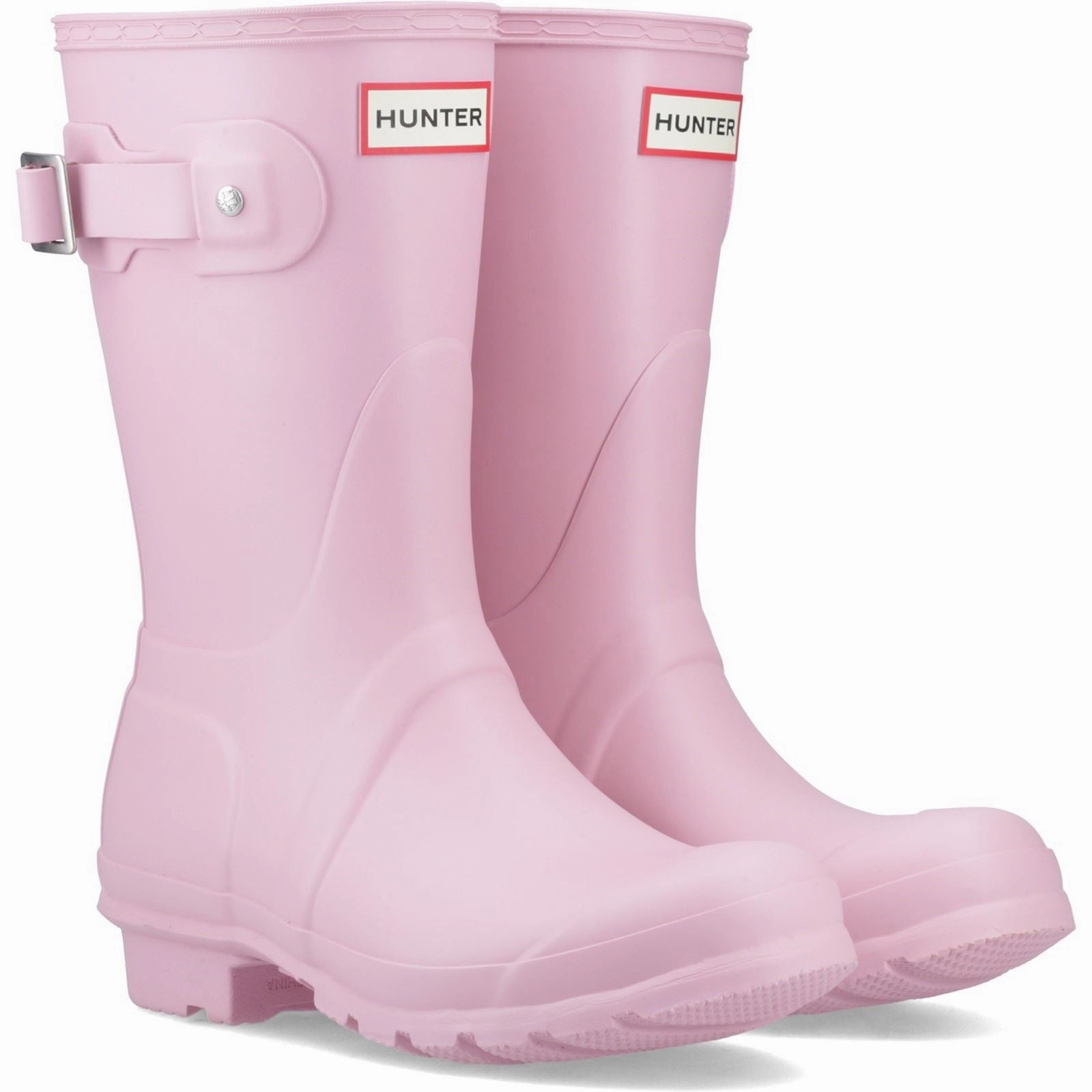 Hunter Original Short Rubber Women's Pink Nectar Wellington Boots Flex Step Ready