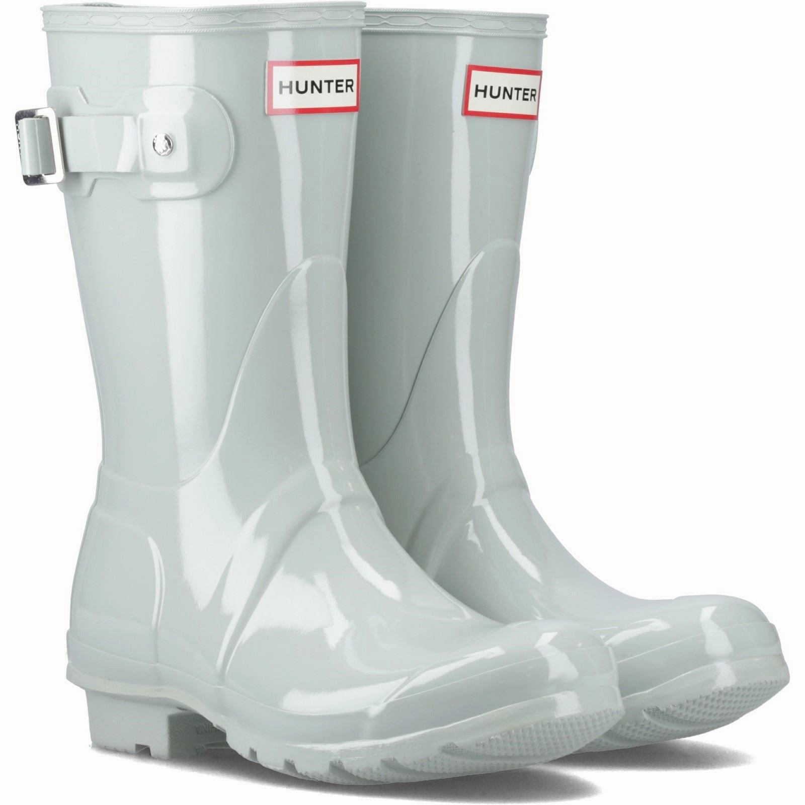 Hunter Original Short Rubber Women's Sea Foam Wellington Boots Wet Walk Step
