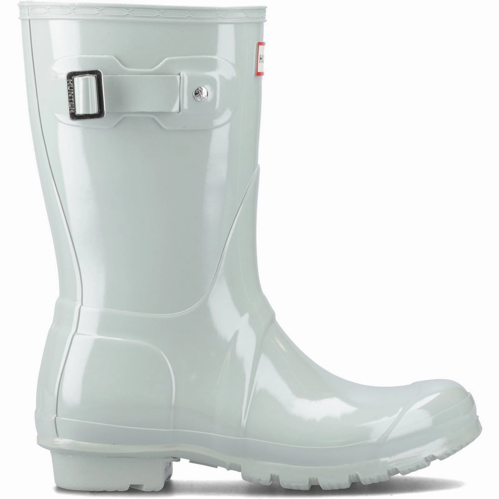 Hunter Original Short Rubber Women's Sea Foam Wellington Boots Wet Walk Step