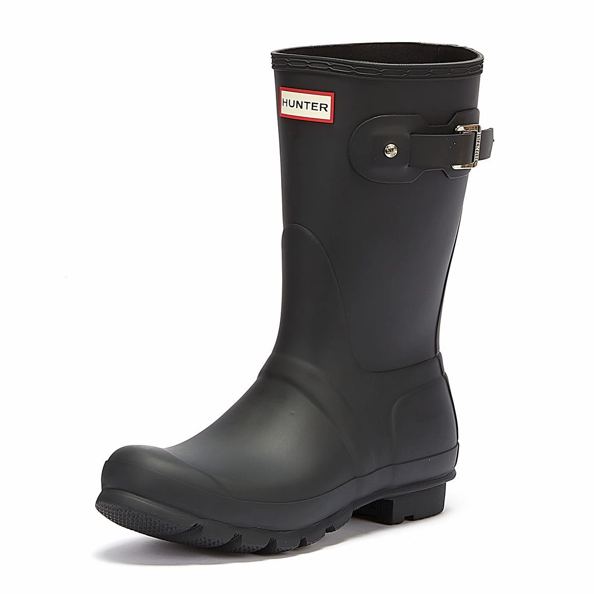 Hunter Original Short Womens Black Wellies Adventure Flex Max