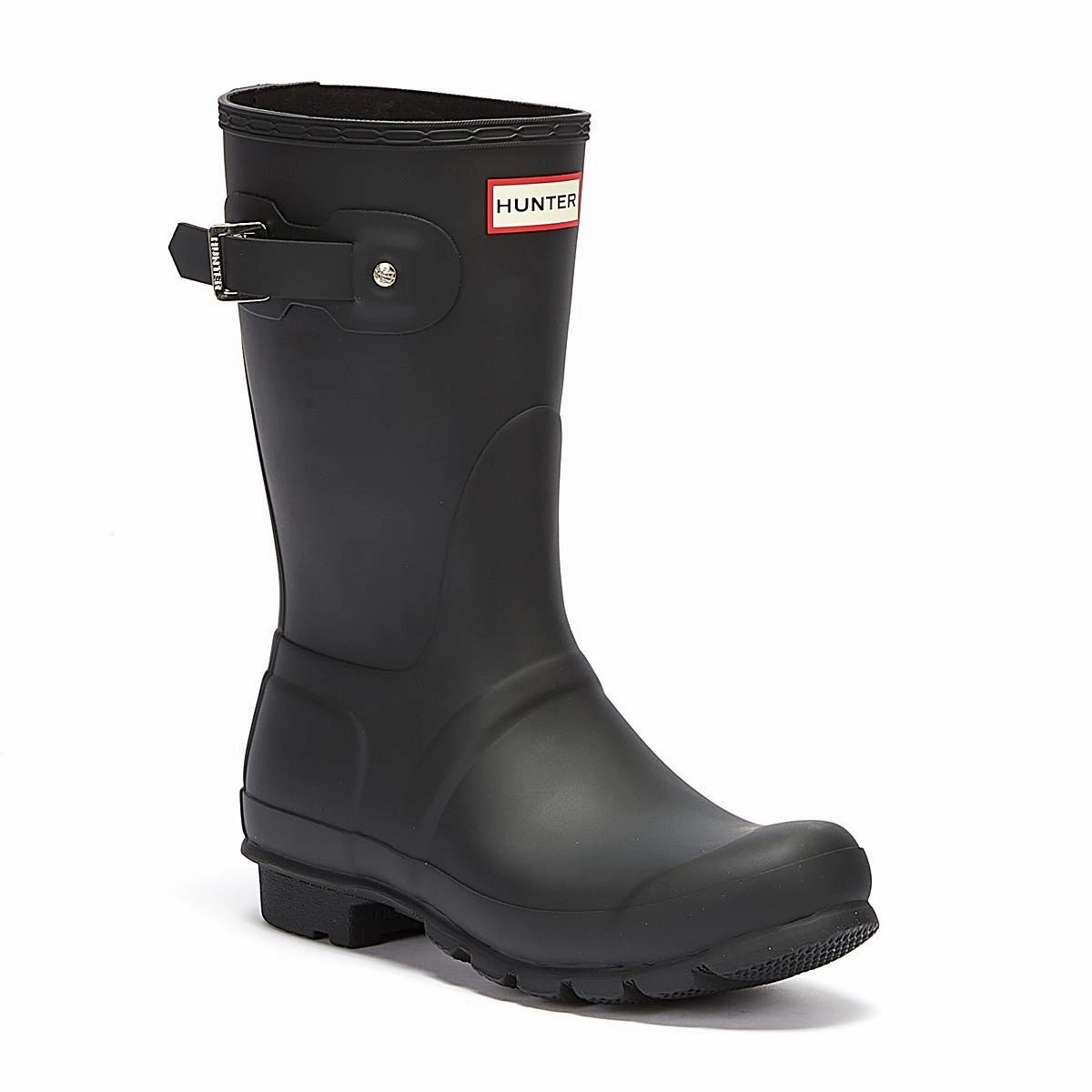 Hunter Original Short Womens Black Wellies Adventure Flex Max