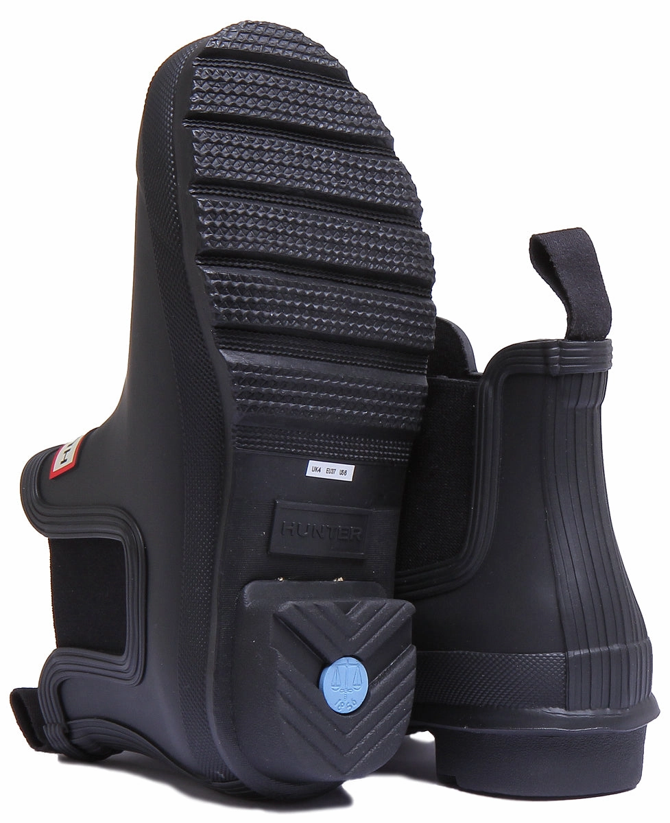 Hunter Original Women's Chelsea In Black Outdoor Flex Walk