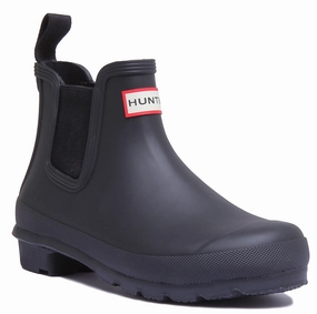 Hunter Original Women's Chelsea In Black Heavy Rain