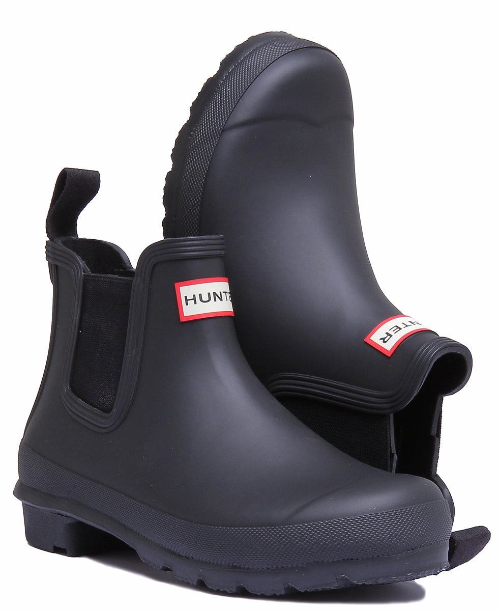 Hunter Original Women's Chelsea In Black Outdoor Flex Walk