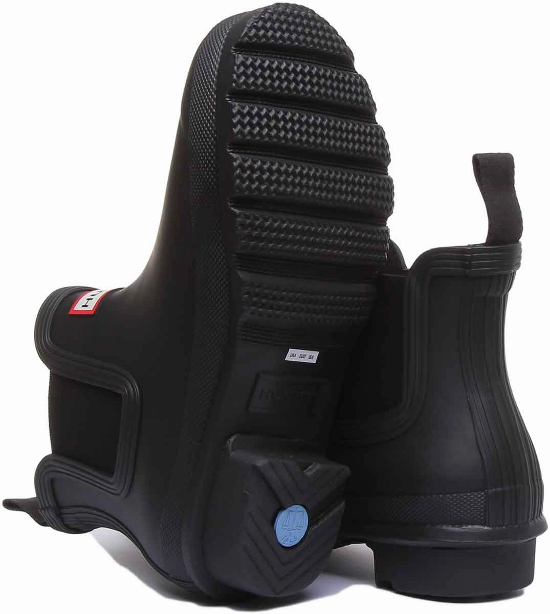 Hunter Original Womens Chelsea In Black Storm Grip Max