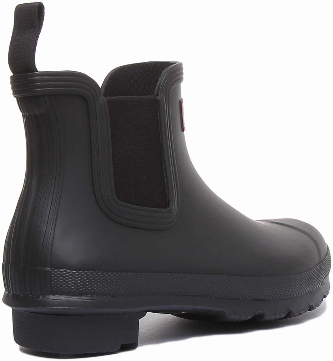 Hunter Original Womens Chelsea In Black Storm Grip Max