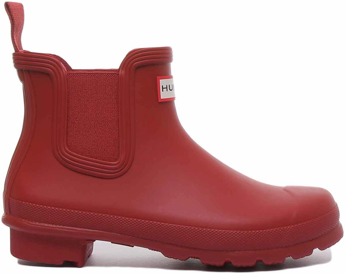 Hunter Original Womens Chelsea In Red Urban Active