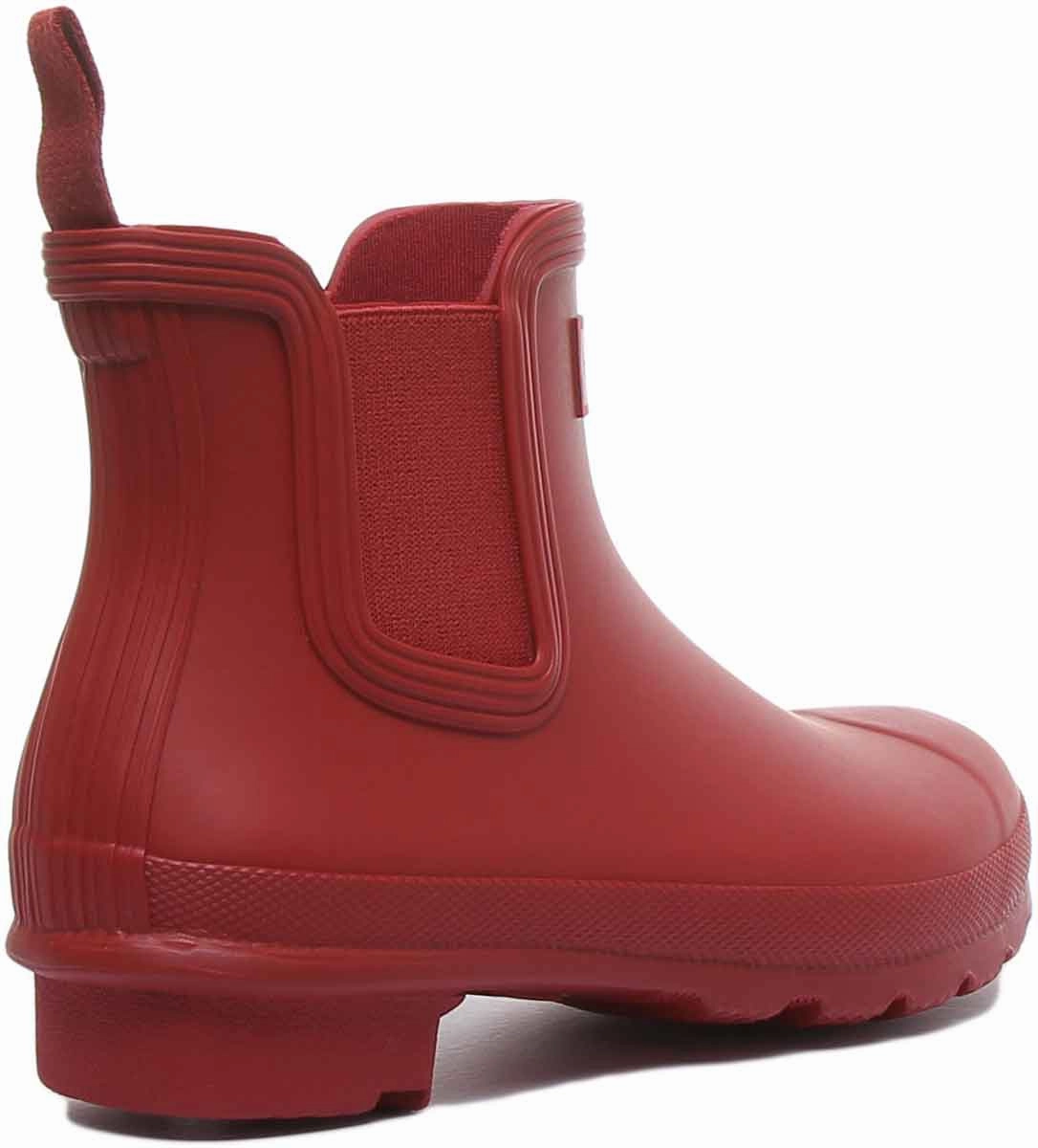 Hunter Original Womens Chelsea In Red Urban Active
