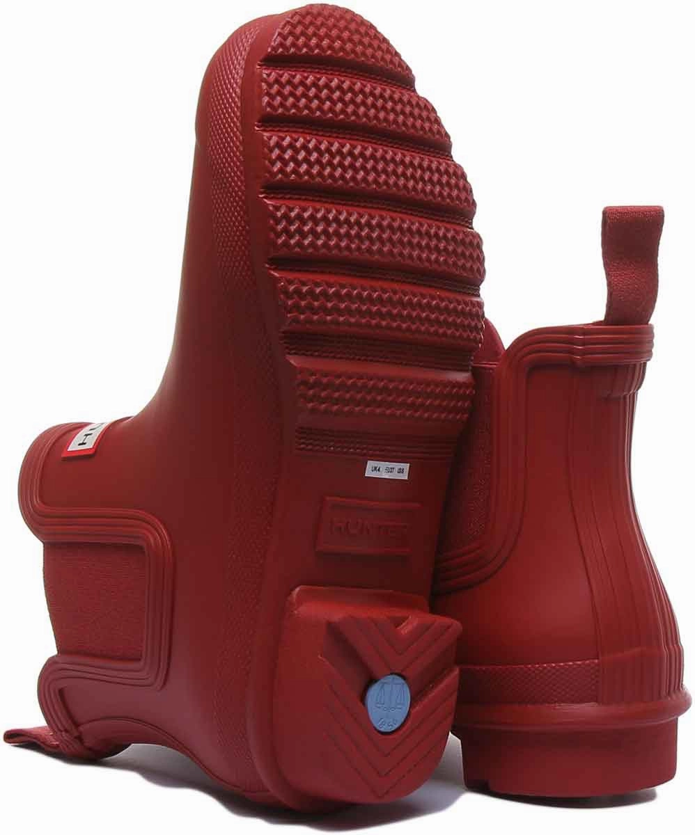 Hunter Original Womens Chelsea In Red Urban Active