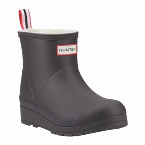 Practical Walking Gear Hunter Play Short Rubber Women's Chocolate Brown Wellington Boots