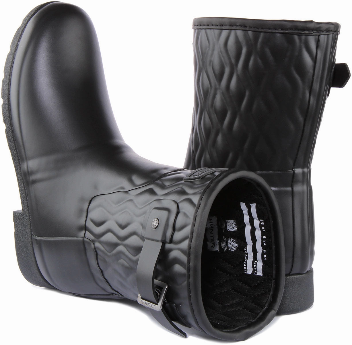 Hunter Refined Short Vertical Quilt In Black For Women Flex Walk Pro