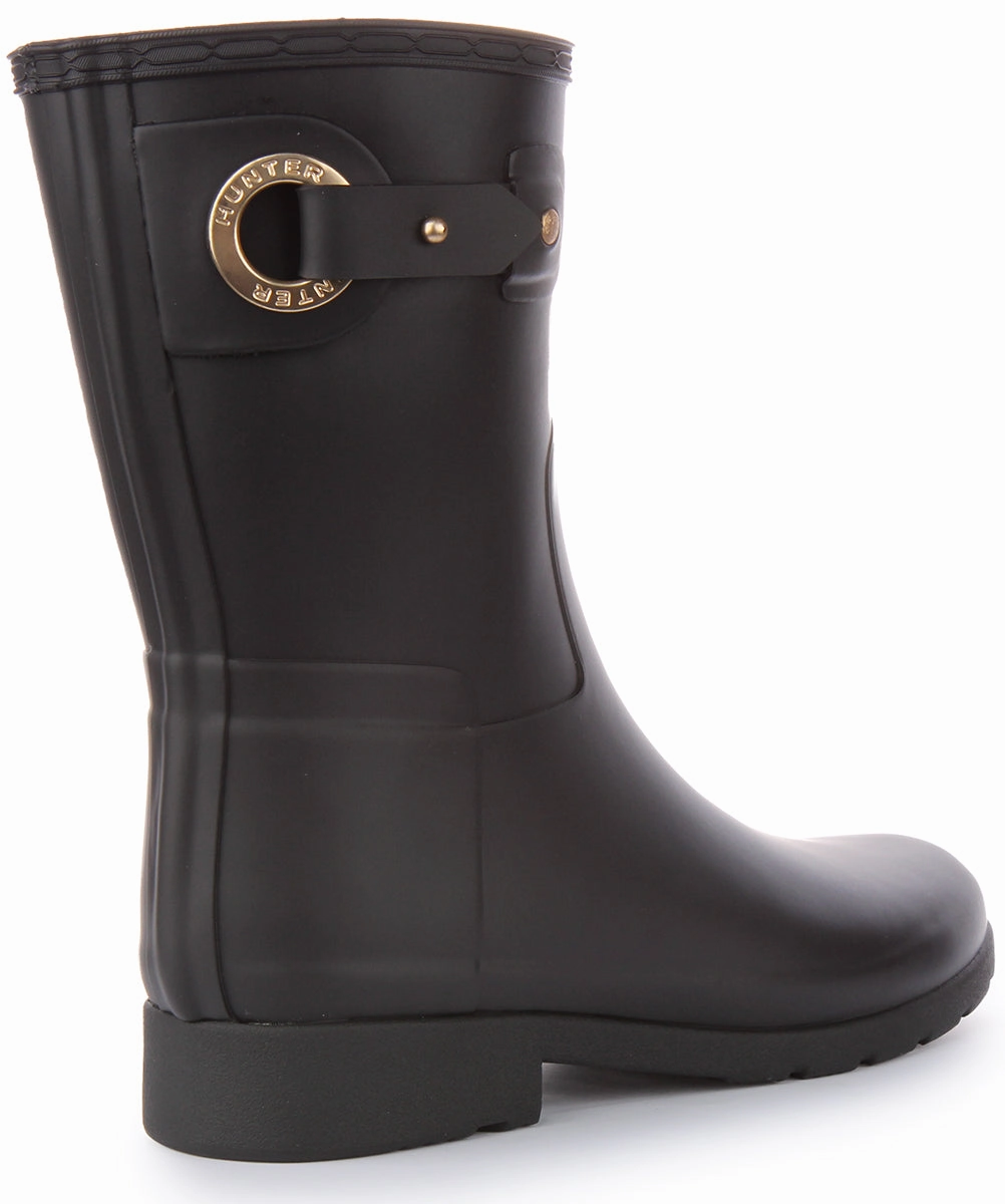 Hunter W Refinned Short Eyelet In Black For Women Quick Dry Step
