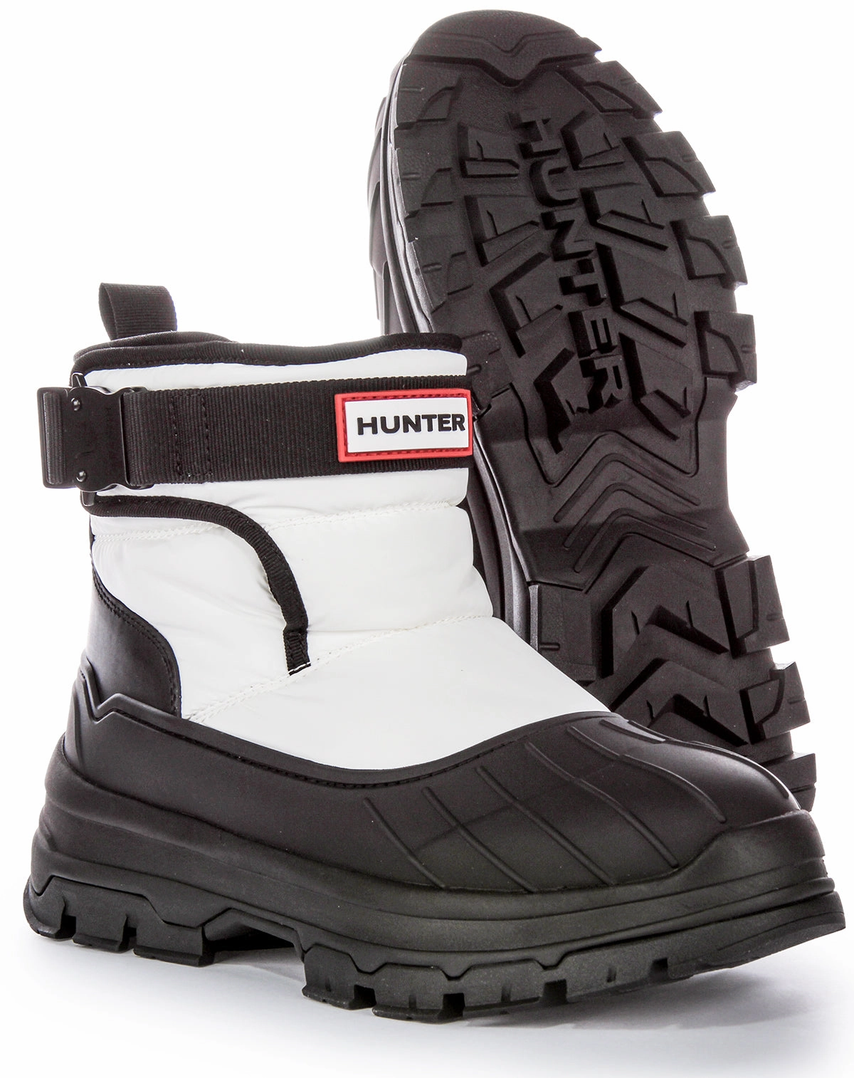 Hunter W Short Buckle In White Black For Women Quick Trek Max