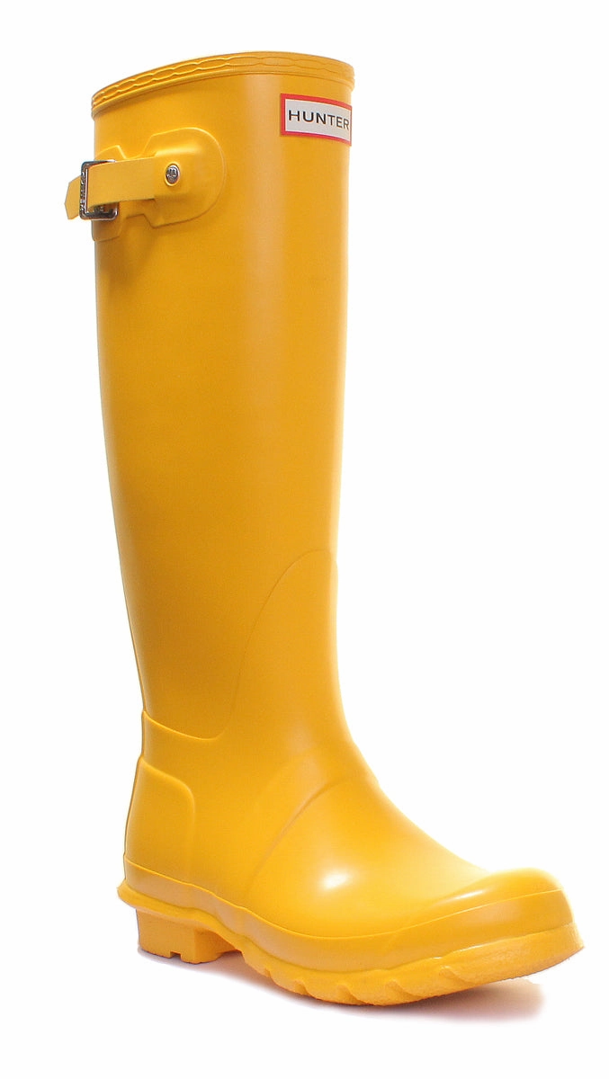 Hunter Women Orginal Tall In Yellow Outdoor Weather Active Outdoor Boots