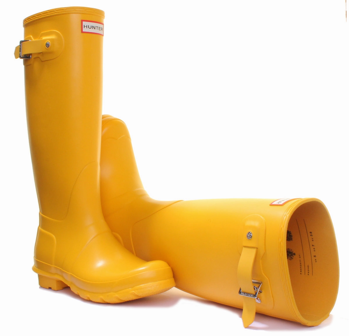 Hunter Women Orginal Tall In Yellow Traction Adventure