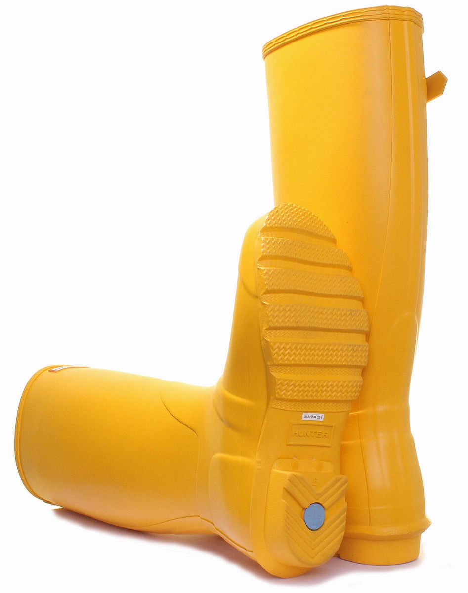 Hunter Women Orginal Tall In Yellow Traction Adventure
