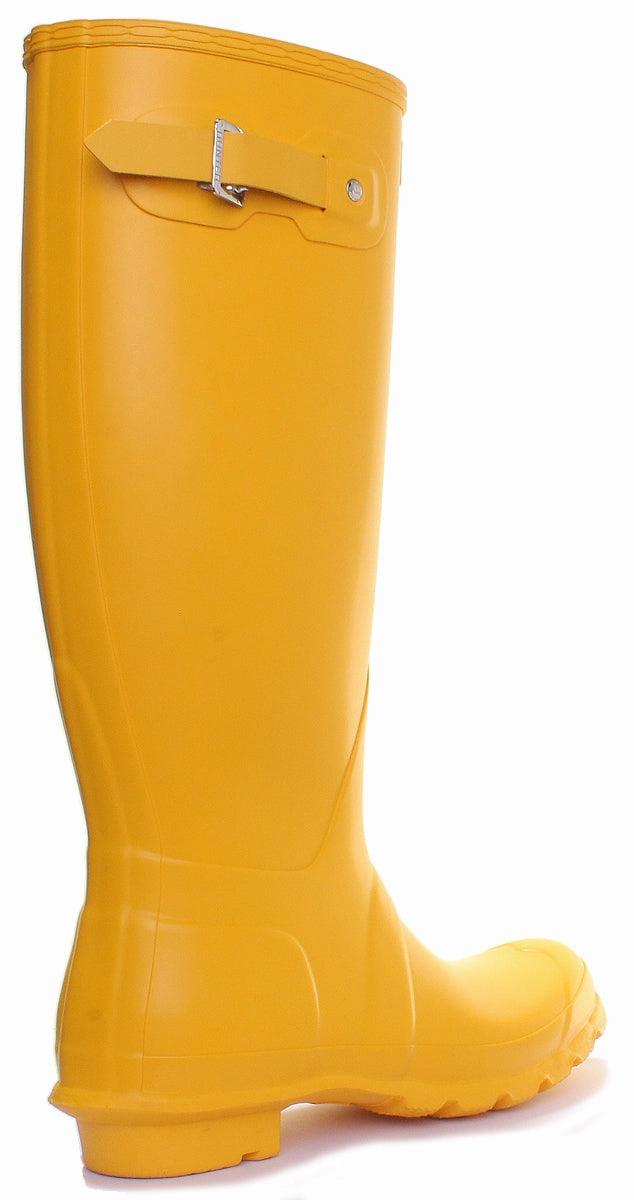 Hunter Women Orginal Tall In Yellow Traction Adventure