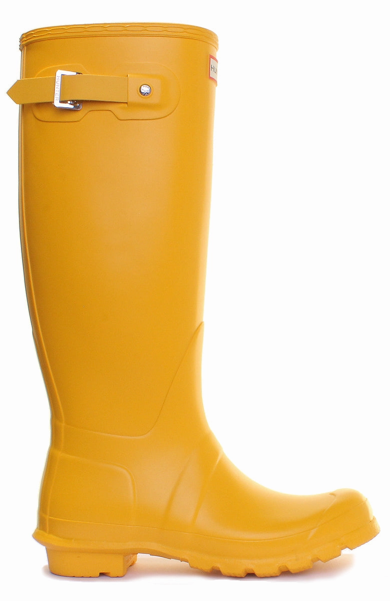 Hunter Women Orginal Tall In Yellow Traction Adventure