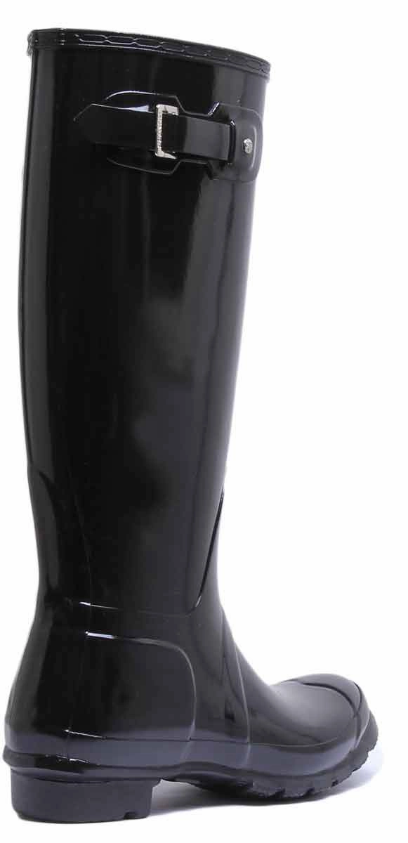 Hunter Women's Tall Gloss In Black Soft Trekker