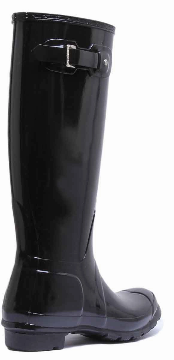 Hunter Women Tall Gloss In Black For Women Puddle Step Pro