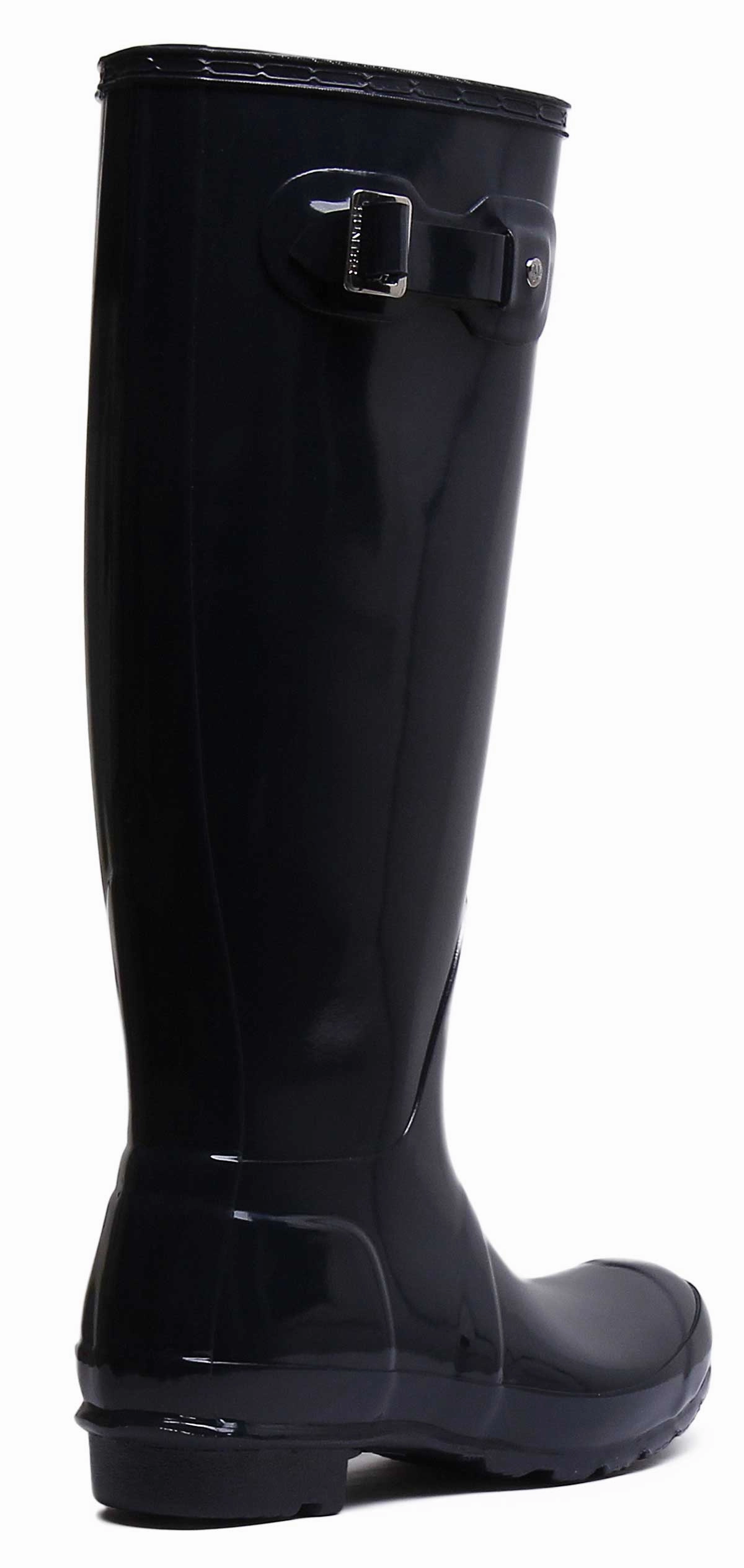 Hunter Women Tallgloss In Navy Rain Trek Max