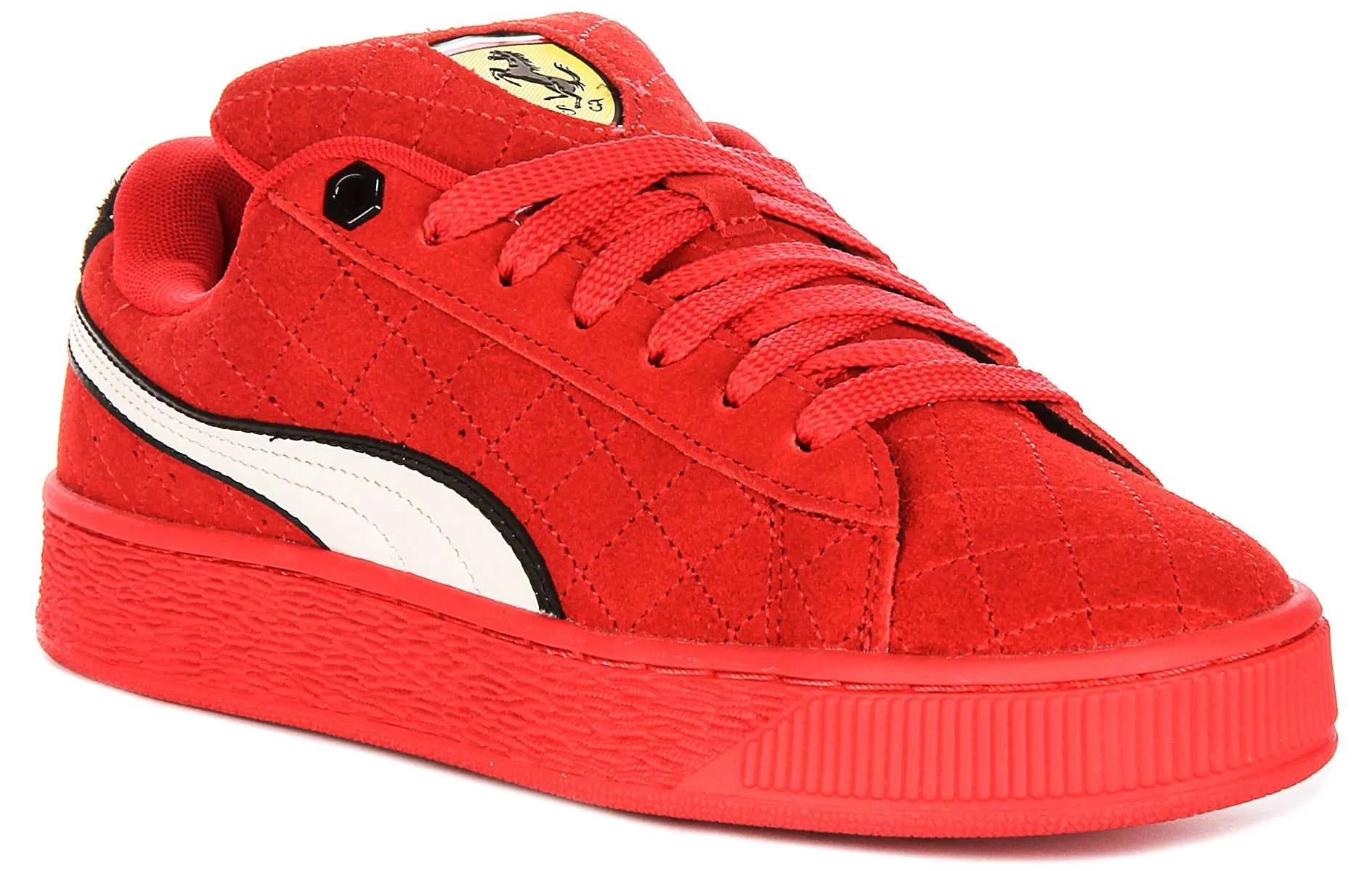 Puma X Ferrari Suede Xl In Red Retro-inspired silhouette Classy comfort