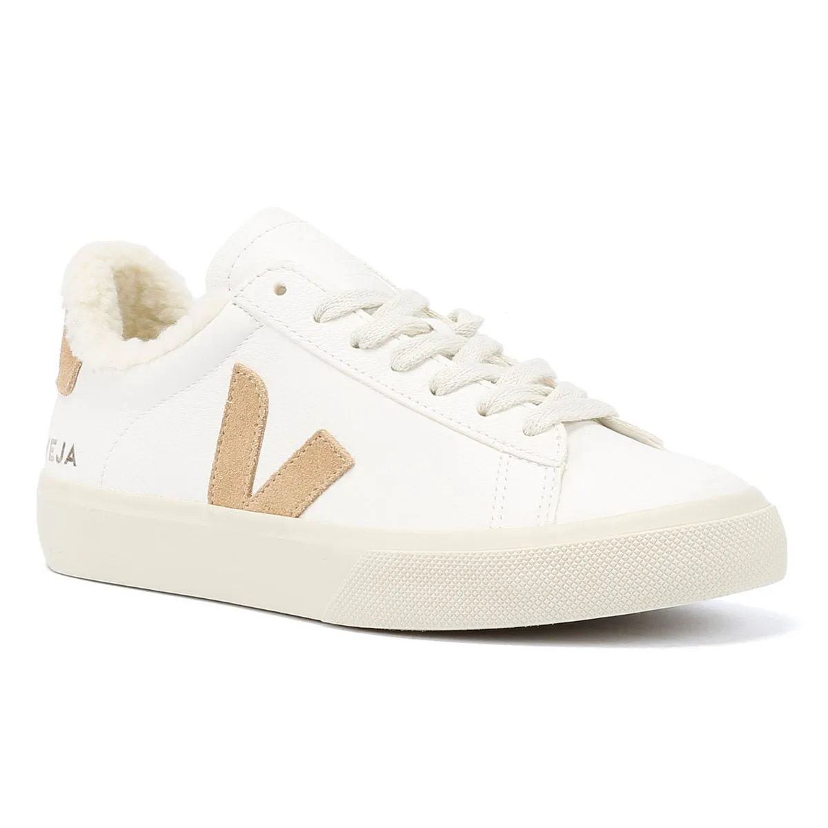 Impact Flow Veja Campo Winter Leather Women's White/Tan Trainers