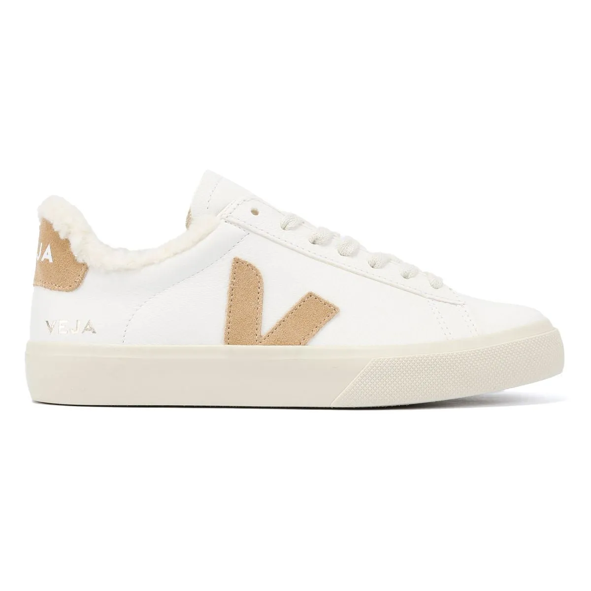 Impact Flow Veja Campo Winter Leather Women's White/Tan Trainers