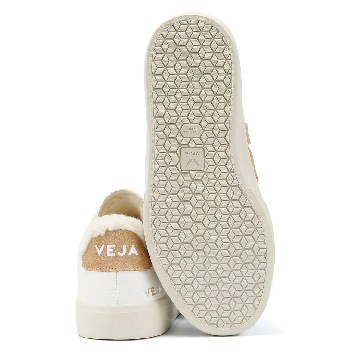 Impact Flow Veja Campo Winter Leather Women's White/Tan Trainers