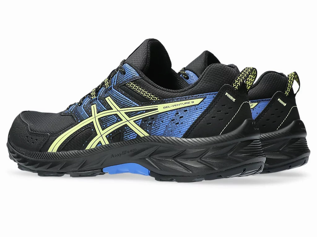 Impact Absorb Base Asics Gel Venture 9 Mens WIDE (Black/Glow Yellow)