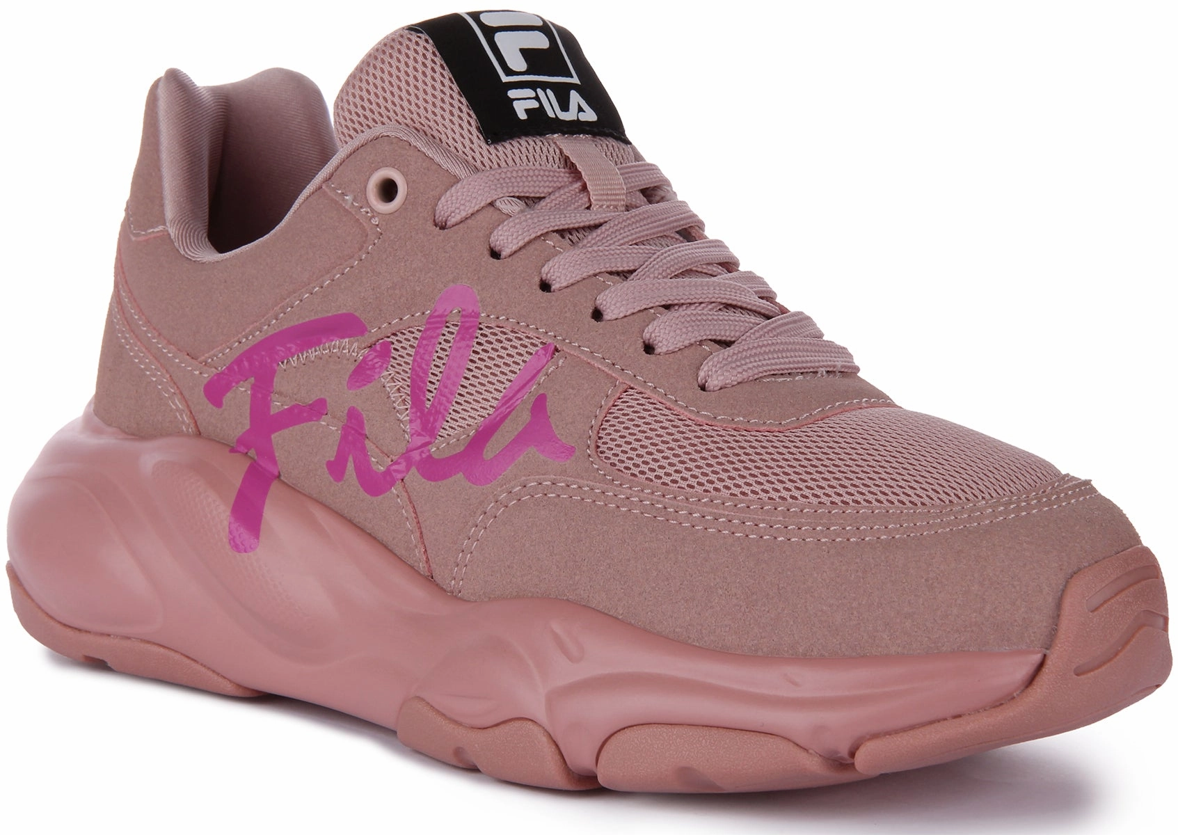 Fila Astro Logo In Light Pink Long-wearing foam maintains shape and rebound