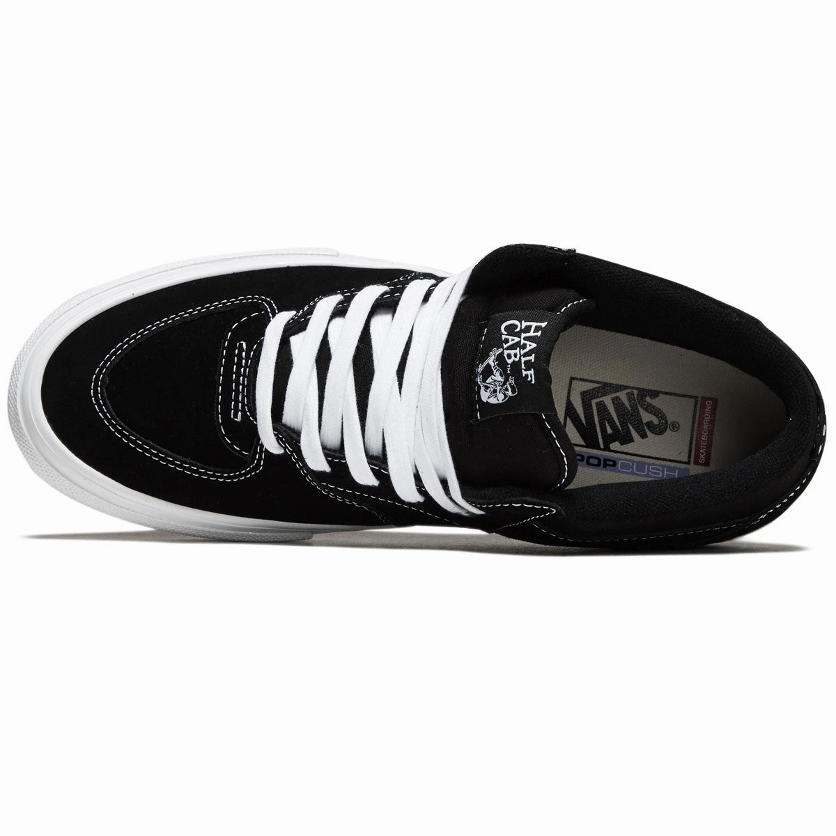 Impact Layer Vans Skate Half Cab Shoes - Black/White