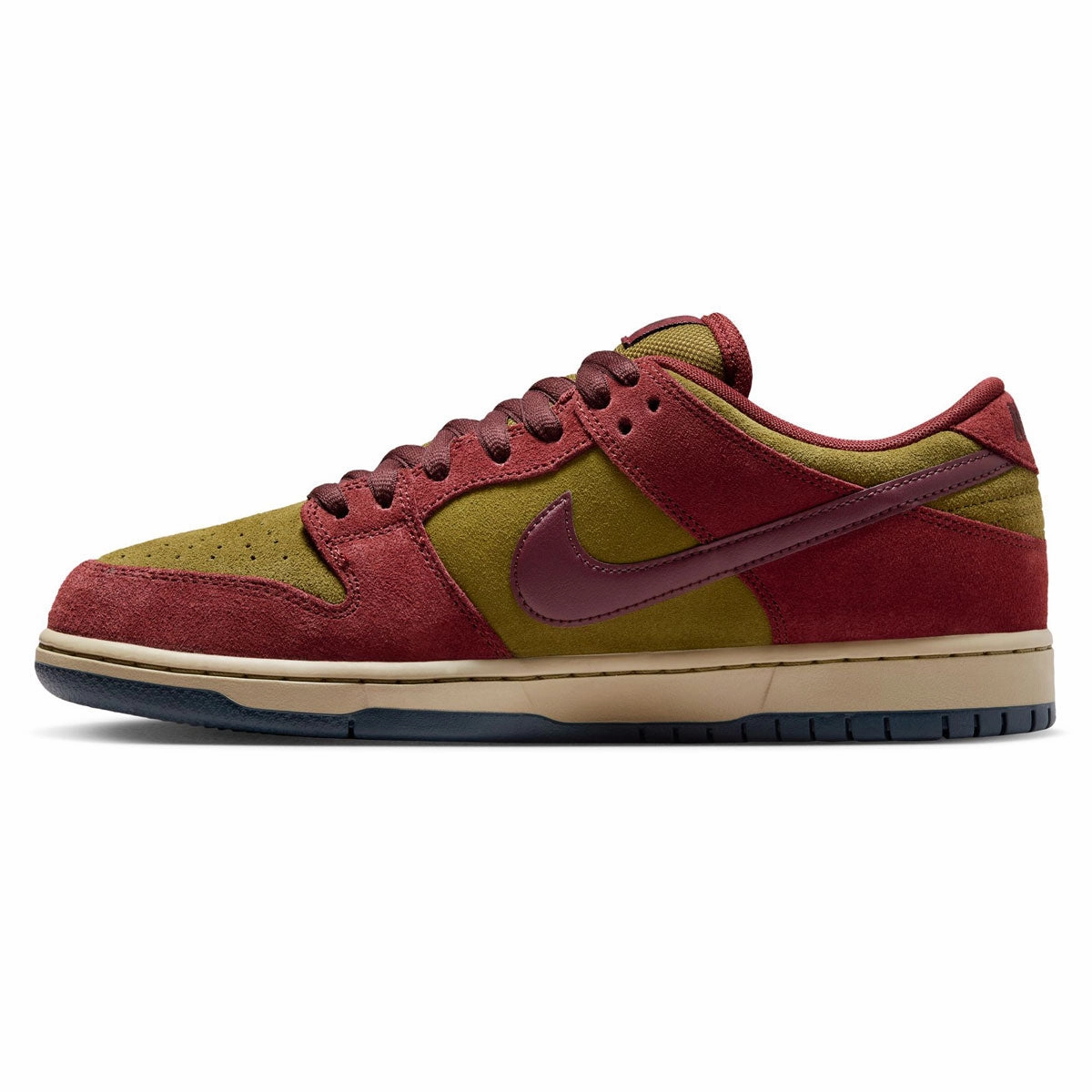 Impact Pace Nike SB Dunk Low Pro Shoes - Dark Team Red/Burgundy Crush/Olive Flak