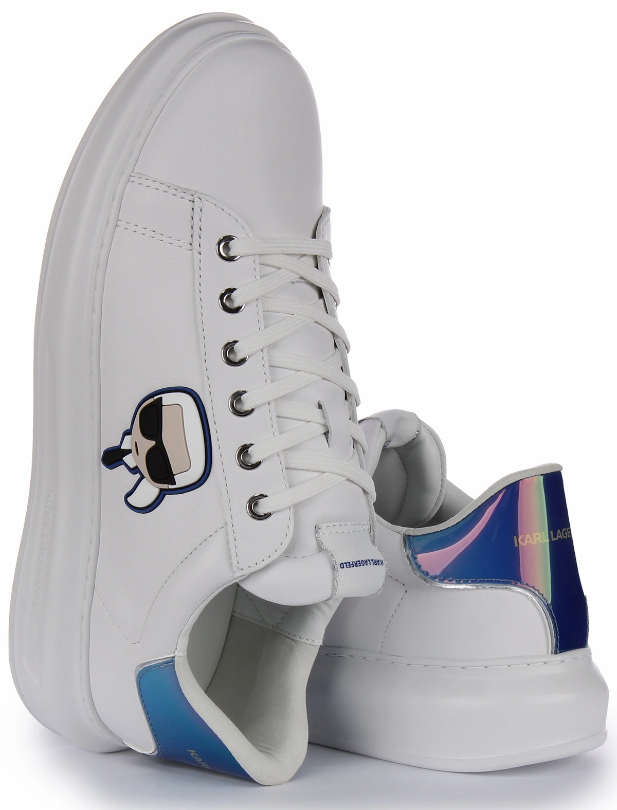 Impact Zone Karl Lagerfeld Kapri Iconic KC In White Blue For Men