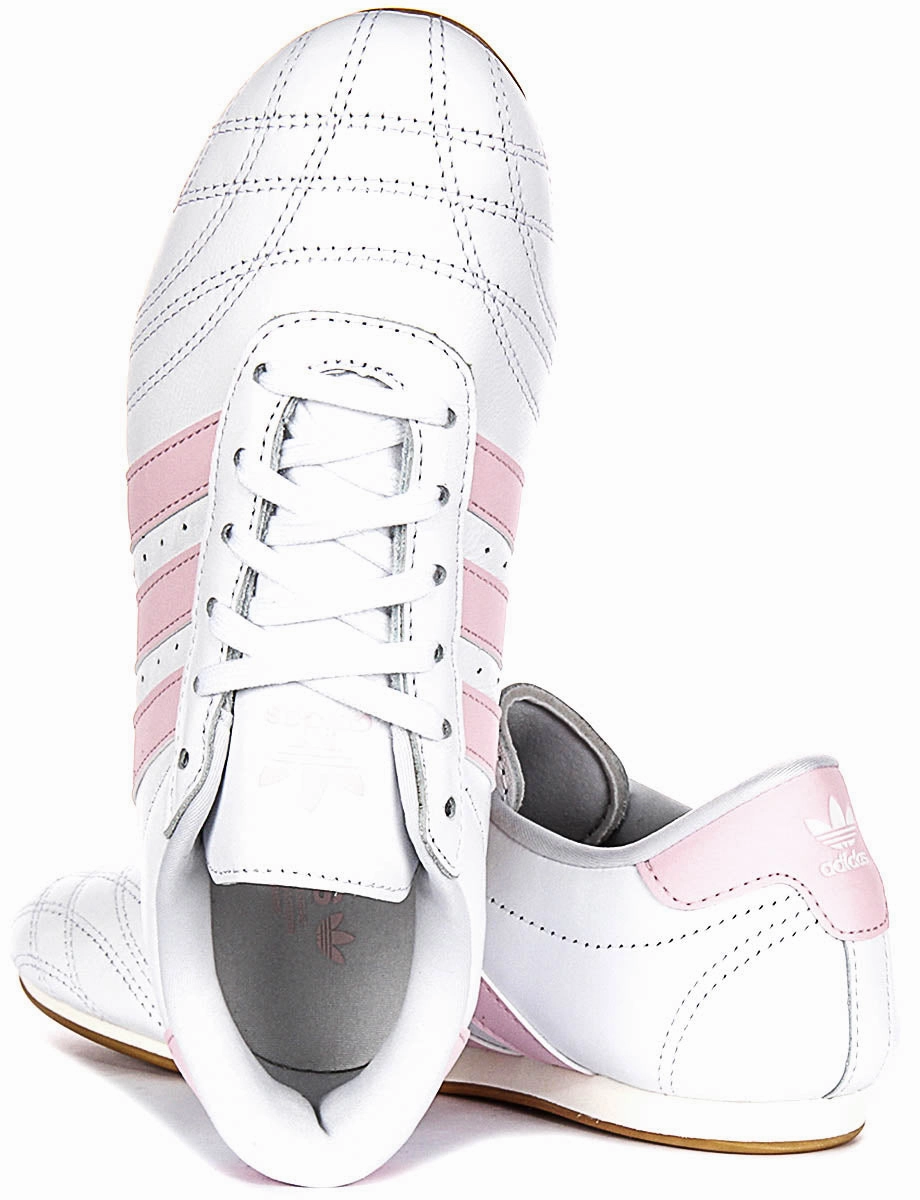 Indoor workout shoes Adidas Taekwondo In White Pink For Women