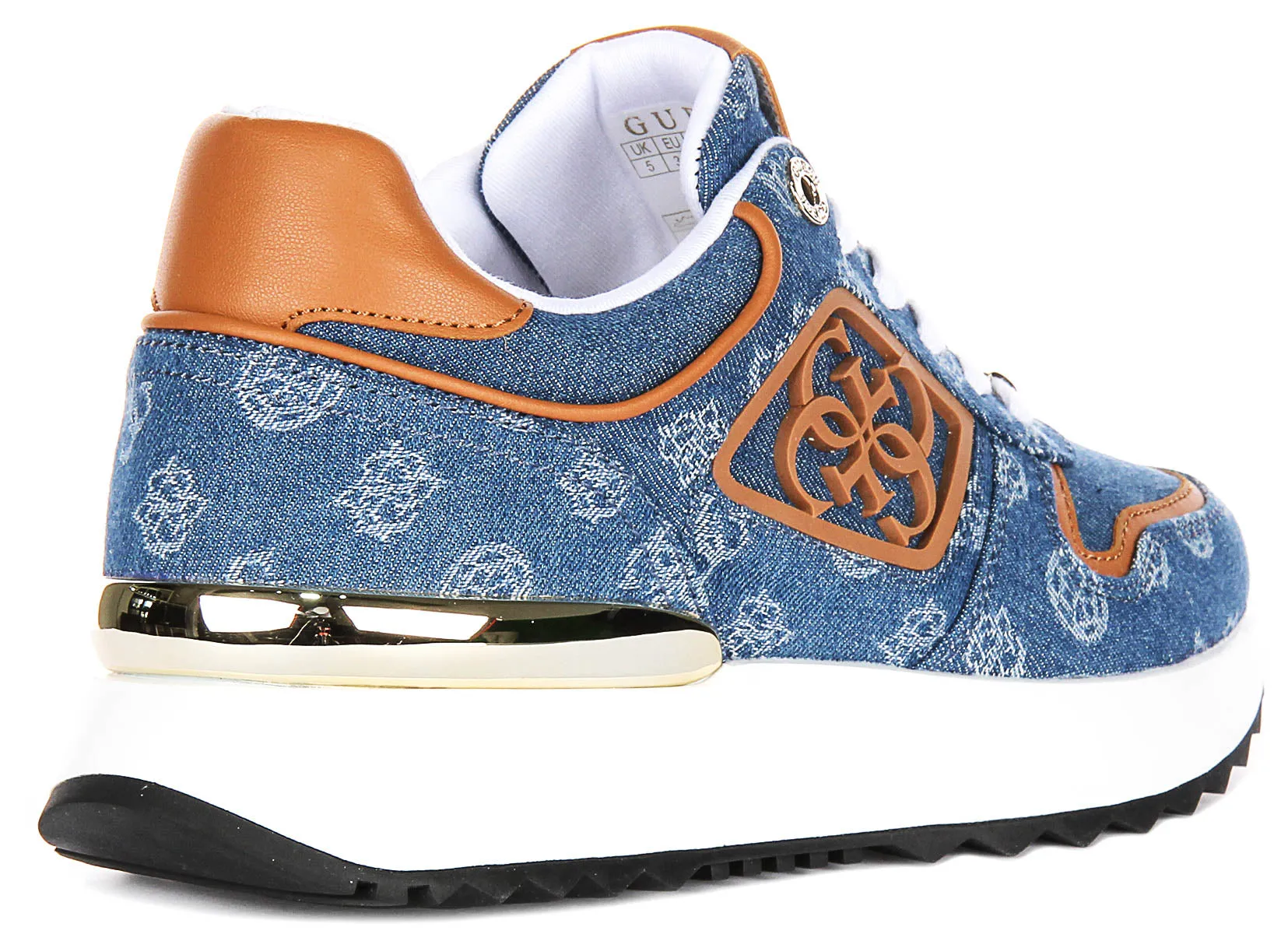 Insole Arch Guess Koyaa 4G Peony Logo In Blue Denim Sneaker
