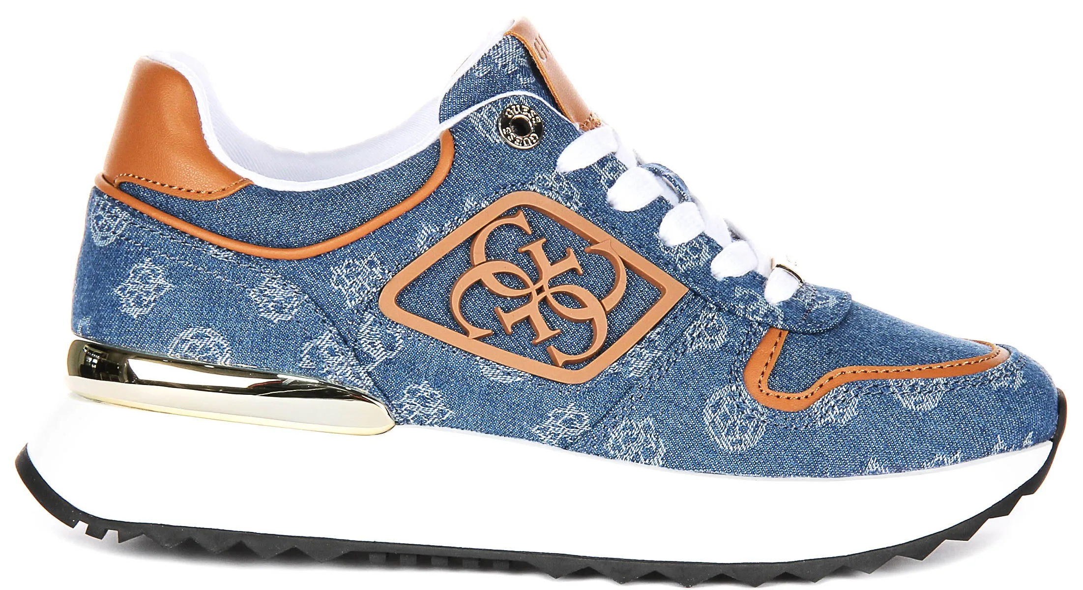 Insole Arch Guess Koyaa 4G Peony Logo In Blue Denim Sneaker