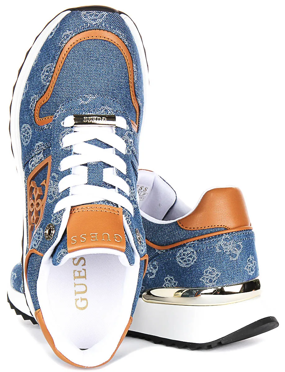 Insole Arch Guess Koyaa 4G Peony Logo In Blue Denim Sneaker