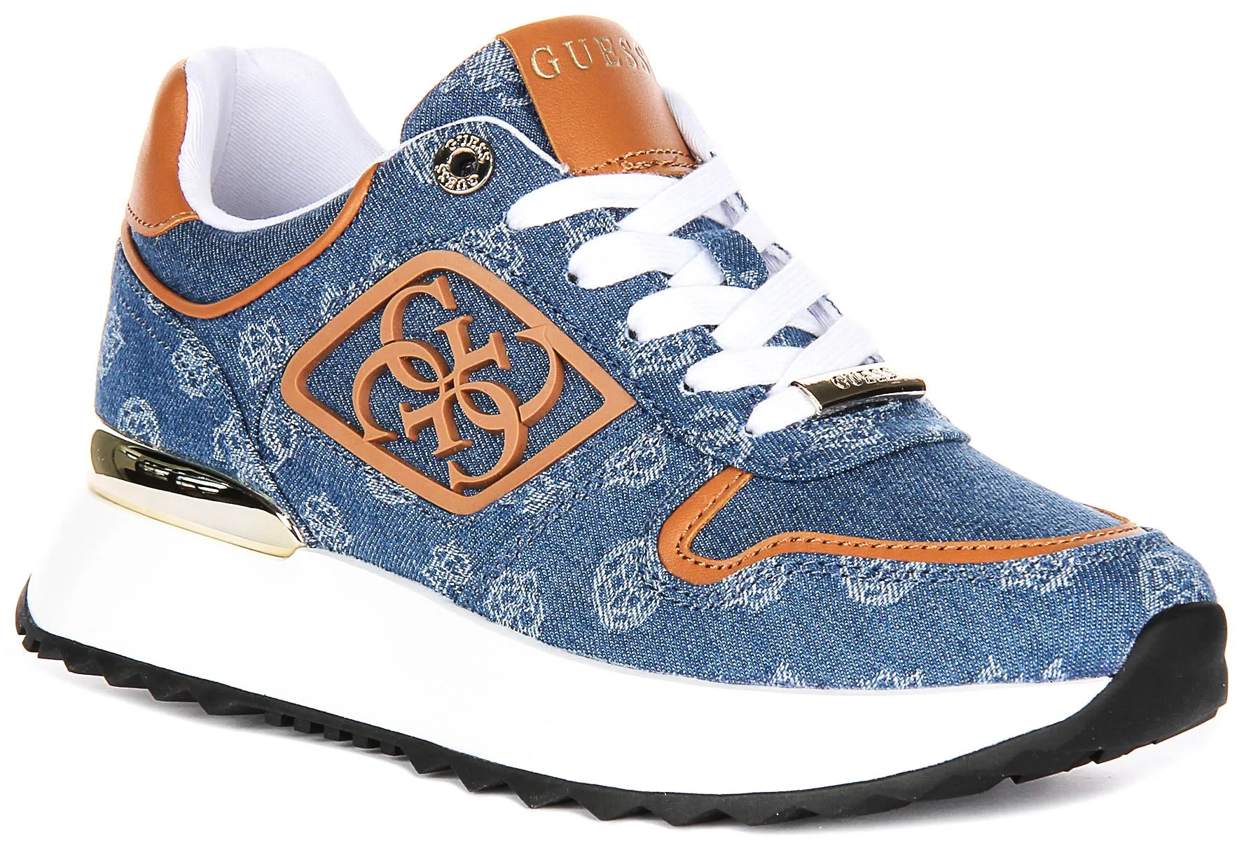 Walk Support Daily Energy Guess Koyaa 4G Peony Logo In Blue Denim Sneaker