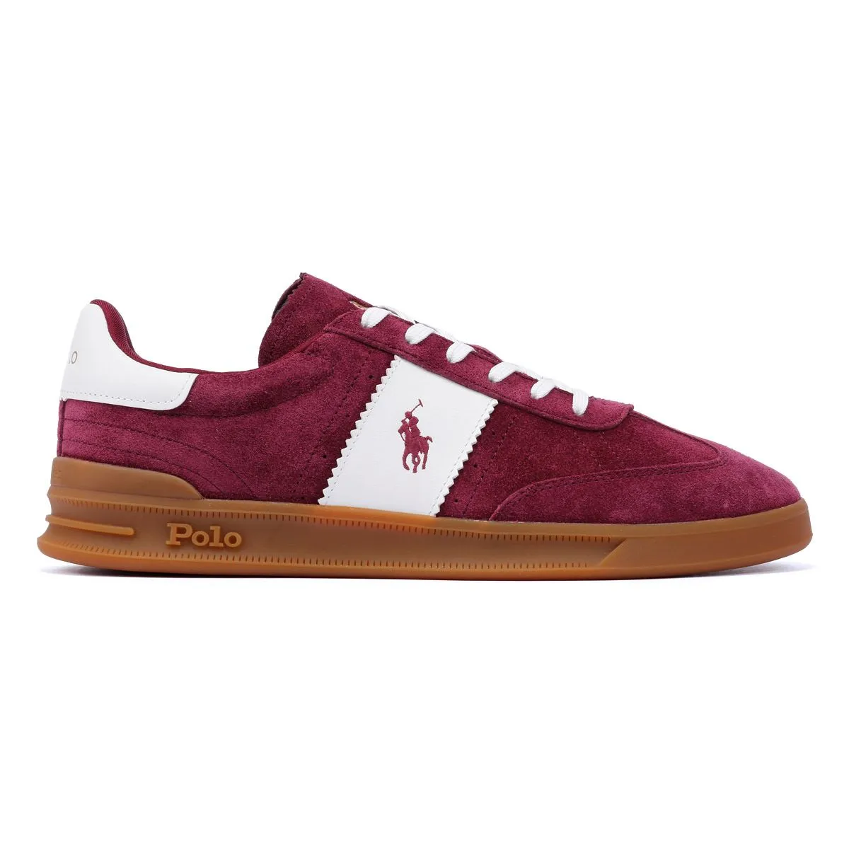 Intense Support Ralph Lauren Heritage Area Suede Men's Wine / White Trainers
