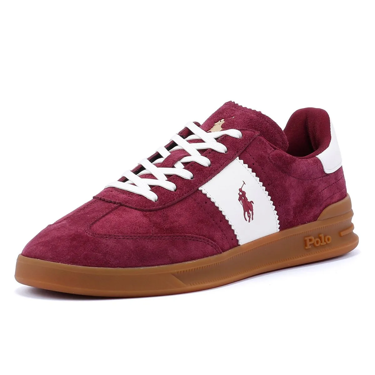 Intense Support Ralph Lauren Heritage Area Suede Men's Wine / White Trainers
